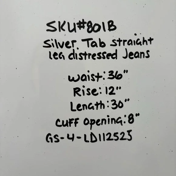 Levi's SilverTab Relaxed Straight Fit Jeans Mens Fits 36x30 Distressed Y2K Style - Picture 12 of 12